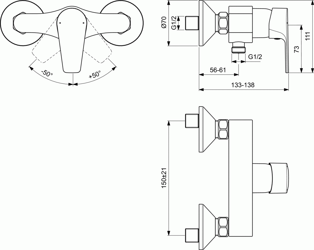 Смесител за душ Ideal Standard ESLA
